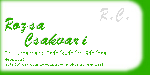 rozsa csakvari business card